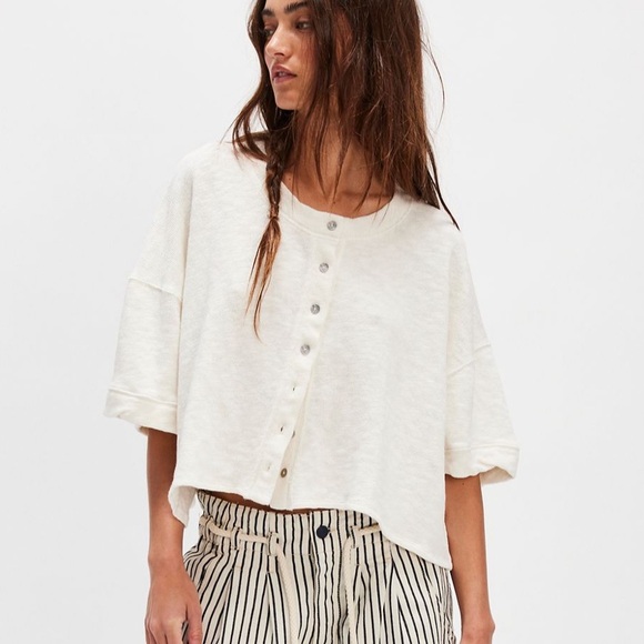 Free People Tops - Free People Flashback Cardi Tee